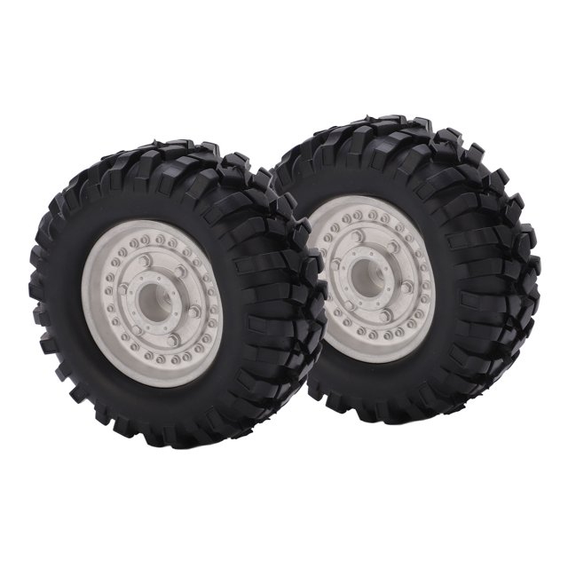 2 unids 1,9 pulgadas metal rueda Llantas hubs y 96mm neumáticos de goma para Tamiya cc01 d90 RC Coche