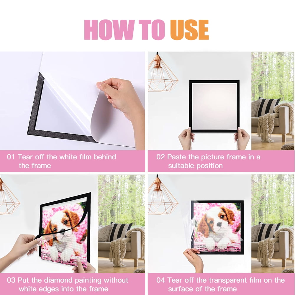  SEWACC 4pcs Diamond Frame Picture Frames 30x40cm Picture  Frames 12x16 30cm x 40cm Frame for Diamond Art Frames With Frame Frame  Photo Frame Magnetic Accessories Child Pvc