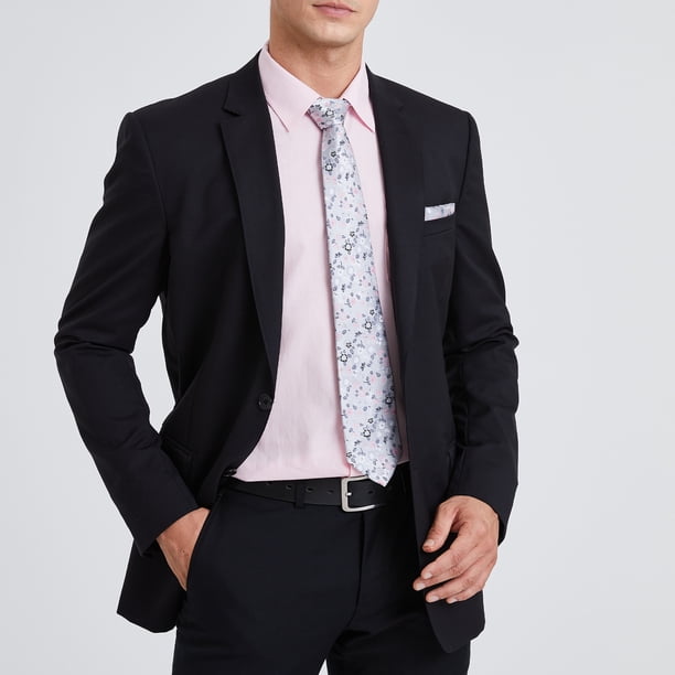 black dress shirt with pink tie Azazie Vintage Mauve Necktie