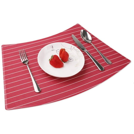 Wedge Placemats For Round Tables Set Of 4 Iguohao Premium Dining Table Mats Stripe Style Wedge Placemats For Round Tables Set, Table Placemats For Round Tables