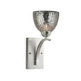thumbnail image 5 of Woodbridge Lighting North Bay 1 Light Wall Sconce in Satin Nickel/Mosaic Amber, 5 of 6