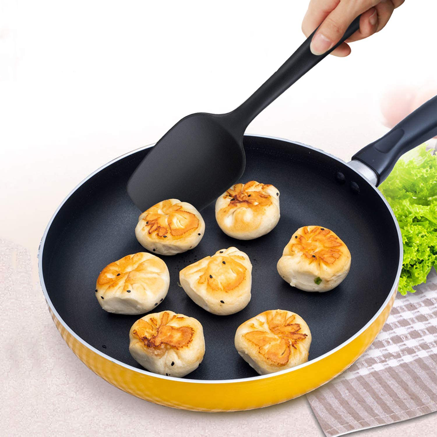 Camkey 6-Piece Silicone Spatula Set, Black photo 6