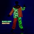 thumbnail image 6 of Underwraps Neon Terror Blacklight Reactive Clown Adult Costume | XX-Large Male, 6 of 6