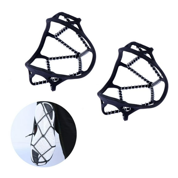 WHAMVOX  Non-slip Shoe Covers Cleats Snow Spikes for Shoes Crampons Ice Traction Black