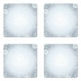 thumbnail image 1 of Ombre Coaster Set of 4, Christmas Theme Gentle Frame with Curls Swirls Snowflakes Lace Inspired Motif, Square Hardboard Gloss Coasters, Standard Size, Pale Blue Coconut, by Ambesonne, 1 of 2