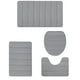thumbnail image 2 of Set de esterillas de baño de espuma | Colección de alfombras de baño de 4 piezas | Vellón de terciopelo suave y espuma | Parte trasera antideslizante de goma | Altamente absorbente | Lavable a, 2 of 9