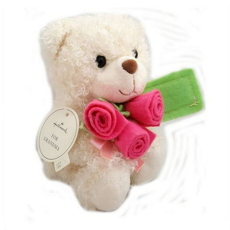 Hallmark Teddy Bear For Grandma Plush w/ Roses 6