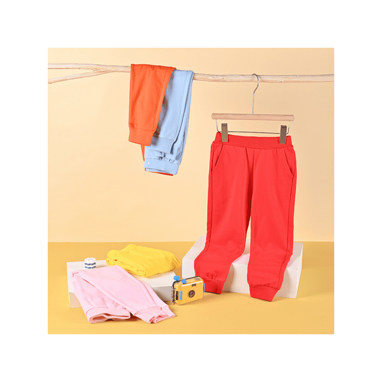 100 Cotton Sweatpants Unisex Boys Girls Casual Jogger Solid