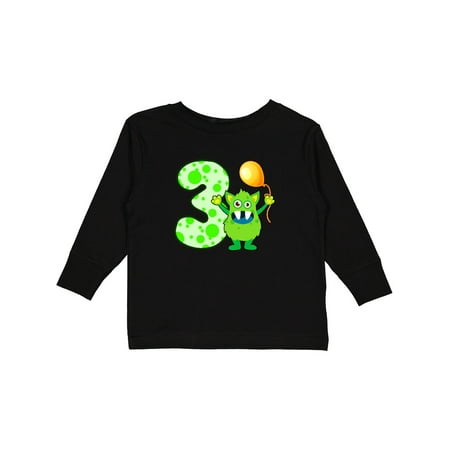 

Inktastic 3rd Birthday Monster Gift Toddler Boy or Toddler Girl Long Sleeve T-Shirt