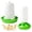 Green, variant on WLGJL Plastic Chick Feeder and Waterer Kit,0.3Gal Feeder and 0.4Gal Waterer with 3 Adjustable Heights for Baby Chicken Duck Brooder,2PCS