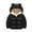 Black, variant on Tisuna Toddler Boys Girls Jacket Solid Color Long Sleeve Bear Ear Hooded Coat Thick Warm Winter Kids Outerwear Black Size 12-18 Months