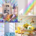 thumbnail image 2 of Tutuviw 52Pcs Anti-Collision Window Decals Sunlight Catcher Rainbow Static Clings to Prevent Bird Strikes Non Adhesive Prismatic Window Clings for Glass Windows and Doors, 2 of 7