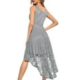 thumbnail image 4 of Dressystar Women Floral Lace Bridesmaid Dress Female Knee-Length Swing Cocktail Party Dress, 4 of 8