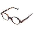 thumbnail image 3 of Womens Mens Square Round Reading Glasses 2.5, Tortoise Designer Spring Hinge Readers +2.50, 3 of 3