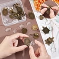 thumbnail image 4 of 16set 4Style Blank Rings Base Making Kit Bird Tortoise Flower Ring Adjustable Blank Rings with Glass Cabochons Bronze Flat Round Blank Ring Components Base Bezel Tray, 4 of 6