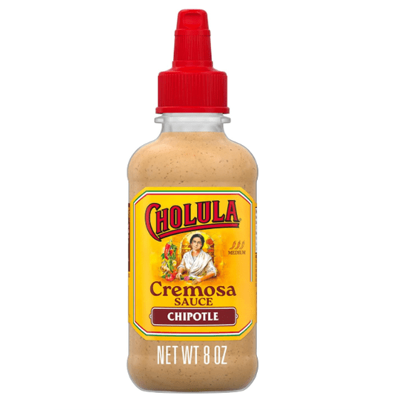 Cremosa Sauce, Chipotle, Medium Heat, Creamy, Smoky, Squeezable Topping For Elotes, Tacos, Soup, Tostadas, Nachos and More, 8 fl