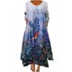 thumbnail image 1 of Moda casual mujer casual tres cuartos manga con cuello en v estampado floral vestidos largos irregulares vestido Pompotops hdfakjf8677, 1 of 8