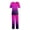 Hot Pink, variant on Scrubs For Women Set Nurse Uniform Short Sleeve Nursing Tops & Pants Scurbs Sets Workwear with Pocket