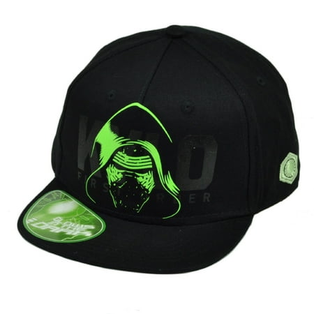 Star Wars Kylo Ren First Order Glow in the Dark Flat Bill Snapback Hat Cap