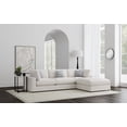 thumbnail image 2 of Serene 4-piece Fabric Upholstered Modular Sectional Sofa Beige, 2 of 16