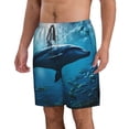 thumbnail image 2 of Pofeuu Ocean Dolphin Fish School Prin Men's Swim Trunks Quick Dry Bathing Suit Swimming Board Shorts Mesh Lining Beach Swimwear-3X-Large, 2 of 6