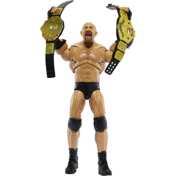 Mattel WWE Fan Takeover Goldberg Action Figure, with Extra Heads