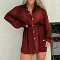 thumbnail image 2 of YDLCAFD Chemise à Manches Longues Unie pour Femmes Taille Unique XXXXXL, 2 of 8