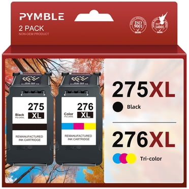 275XL Ink Cartridges for Canon ink 275 and 276 for Canon PG 275 CL276 Ink for Pixma TS3522 TS3520 TS3500 TR4722 (2 Pack, 275 Ink Cartridges)