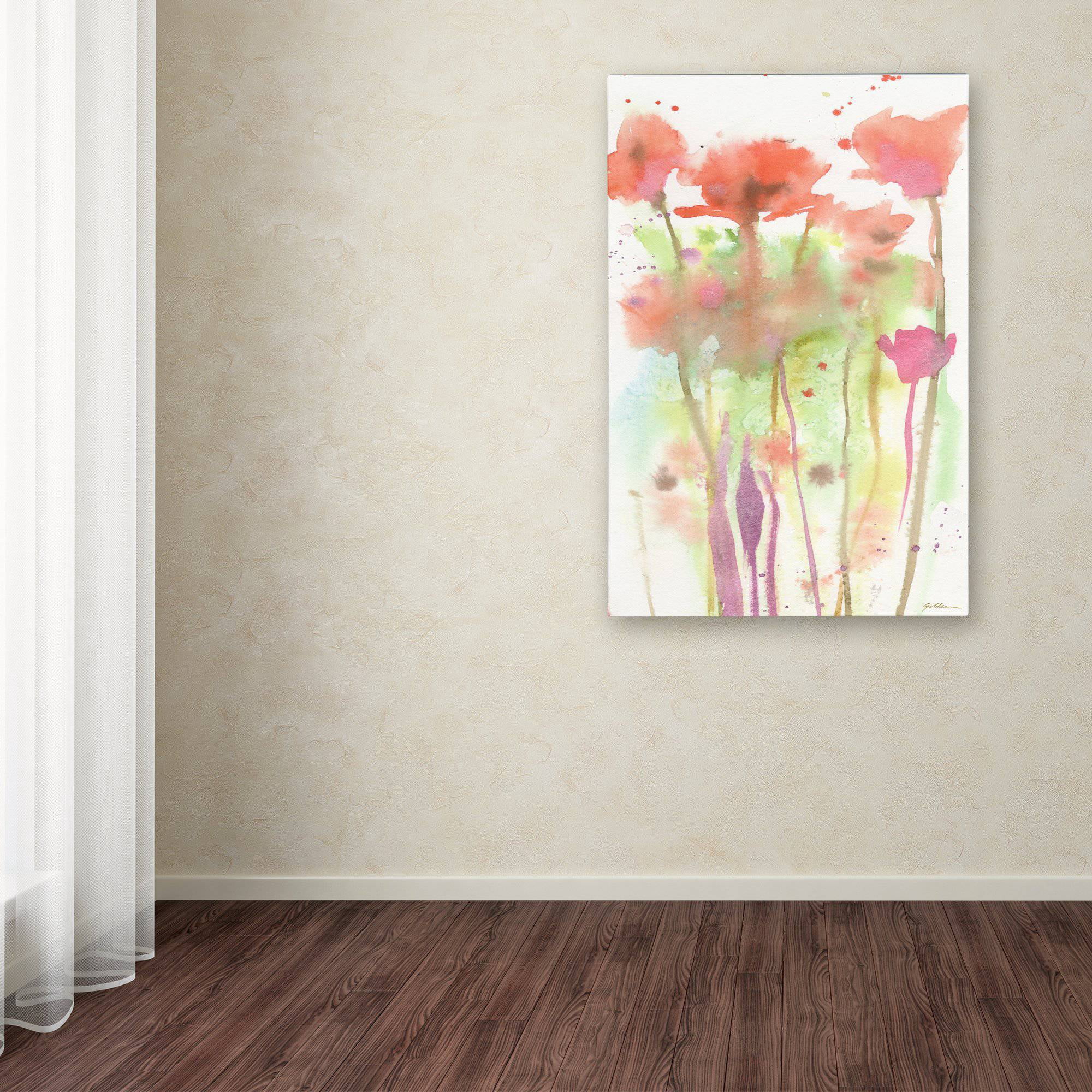 "Red Poppy Impressions" Canvas Art by Sheila Golden