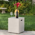 thumbnail image 4 of Afuera Living Circular Gas Fire Pit Table with Tank Holder in Light Gray, 4 of 30