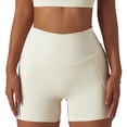 thumbnail image 1 of Pantalones cortos de Yoga para mujer, mallas deportivas de cintura alta, mallas de entrenamiento de secado rápido para mujer con bolsillos para correr y Fitness, 1 of 6
