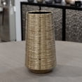 thumbnail image 3 of Lynde Combed Electroplated Metallic Vase, 3 of 7