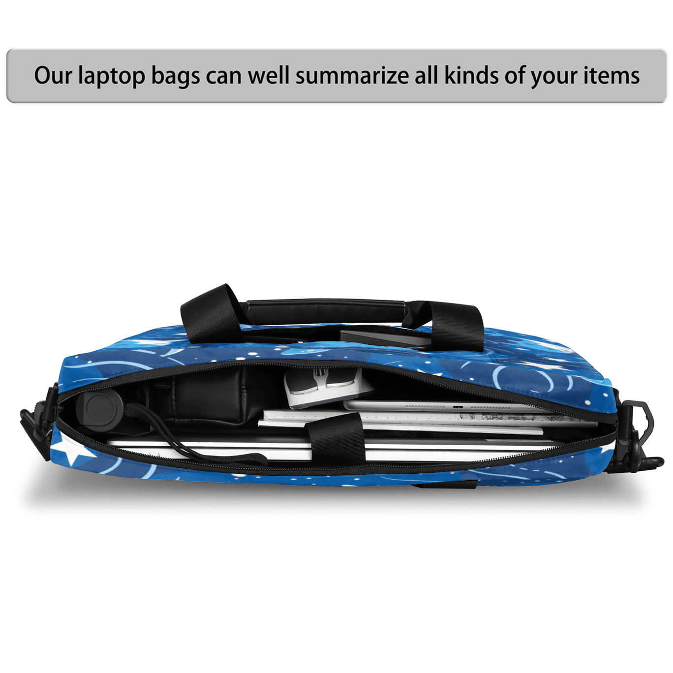 Herdesigns Shark Laptop Bag for Women Men, Computer Case Briefcase Messenger Bags, 15-15.6 inch Laptop Sleeve Shoulder Bag
