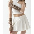 thumbnail image 4 of Causa Forcia Knitted Arm Warmers for Women - Pastel Brown, 4 of 7