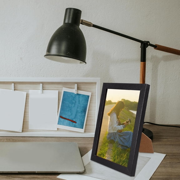 OUNONA 10Pcs Wooden Wall Picture Frames Black for Memory Photos and Poster Display