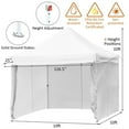 thumbnail image 3 of Spaco 10 x 10 Feet Pop up Gazebo with 4 Height and Adjust Folding Awning-White, Party Tent for Outside Party Waterproof Tent BBQ Shelter, 3 of 10