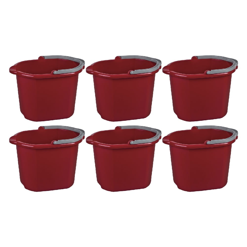 Sterilite 1121 Dual Spout Pail Bucket 16 Quart 15 Liter With Handle And