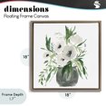 thumbnail image 4 of Stupell Industries Shabby Chic Rounded White Anemones Brown Floating Frame Canvas Art, 18 x 18, by Lucille Price, 4 of 8