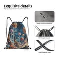 thumbnail image 4 of Rocae Starry Sky Planet Lollipop for Gym Bag Drawstring Bags Gym Backpack for Gym, Travel, Sports, Swimming, Beach-Small, 4 of 6