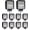 10, variant on LED Work Lights for  Tractor, 4 inch 126W Square LED Pod Lights,12V 24V  Cube Spot/Flood Off-Road Light Bar for  Boat ATV UTV Golf Cart Snow Blower Pickup