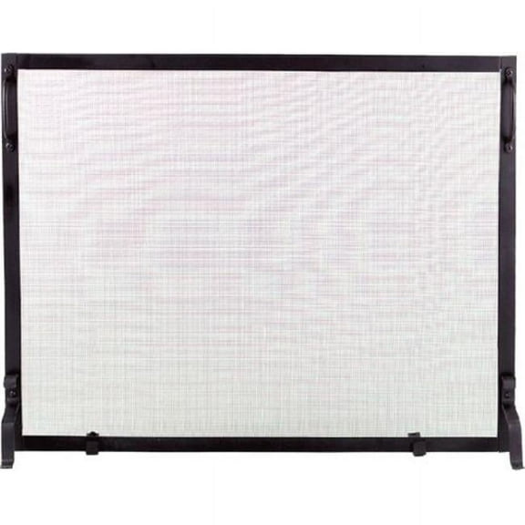 Dagan S129 Wrought Iron Panel Screen, Black