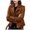 Brown, variant on Tiqkatyck Womens Leather Jacket on Sale, Women Fashion Plus Size Faux Leather Jacket Long Sleeve Zipper Fitted Faux Leather Coat Fall Cropped Jacket Slim Coat Motorcycle Jacket, Black Leather Jacket L