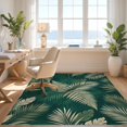 thumbnail image 3 of Design&I 5'x7' Washable Area Rug Flatweave & Daily Traffic Ready Dinosaur Deep Forest Botanical Abstract Oversized Decorations for Guest Room, Lounge, Apartment, 3 of 7