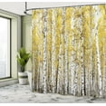 thumbnail image 5 of Ambesonne Autumn Shower Curtain, Forest Golden Leaves, 69"Wx84"L, Yellow Grey, 5 of 5