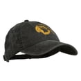thumbnail image 5 of Outline Image of a Parrot Embroidered Washed Cap - Black OSFM, 5 of 5