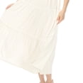thumbnail image 5 of White Mark Women's Square Neck Short Sleeve Tiered Maxi Dress, 5 of 6