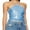 Sky Blue, variant on Xsylife Women Sequin Criss Cross Tie Up Halter Cami Top Sexy Backless Sparkly Sleeveless Tank Tops Going Out Clubwear