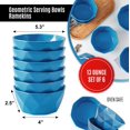 thumbnail image 3 of Bake And Serve 6-Pack Geometric Matte 13 oz Oven Safe Ceramic Cereal Dessert Bowls, 3 of 7