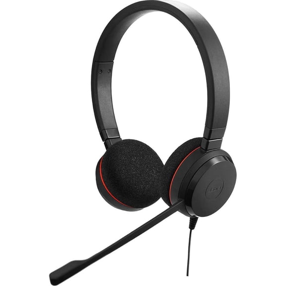 Open Box Jabra Evolve 20 UC Wired Headset, Stereo Professional Telephone Headphones for Greater Productivity, Superior Sound for Calls and Music, USB Connection, All Day Comfort Design