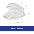 thumbnail image 3 of MT Products Medium Deep Clear Plastic Cake Slice Container - Pack of 20, 3 of 10
